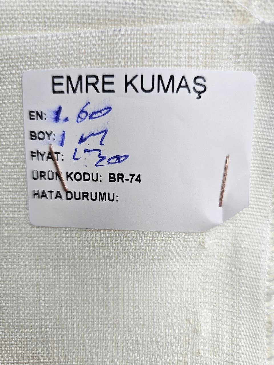Ekru Renk Gardenya Kumaş
