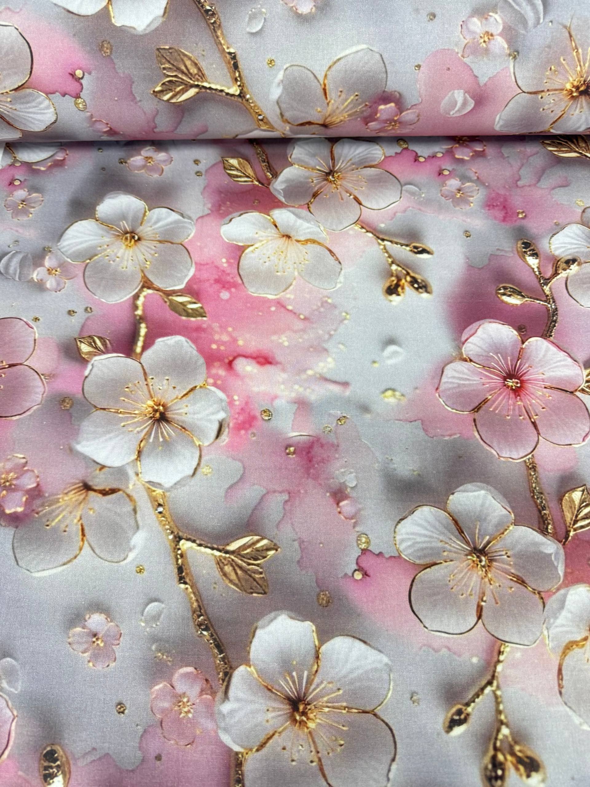 Dijital Baskı Desenli Nevresimlik Poplin Kumaş