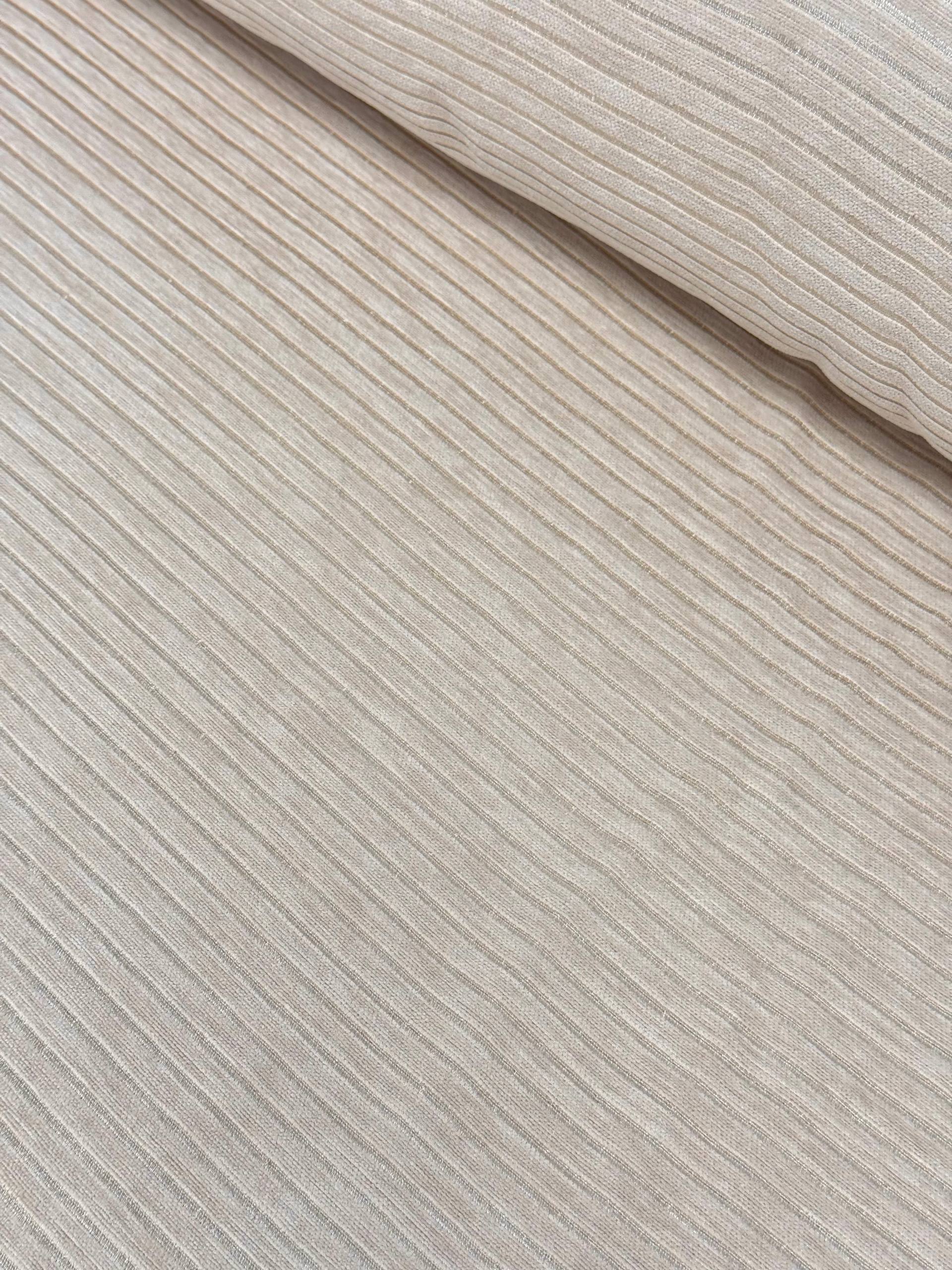 Lux Kapuçino Fitil Desenli Şönil Pike Kumaş