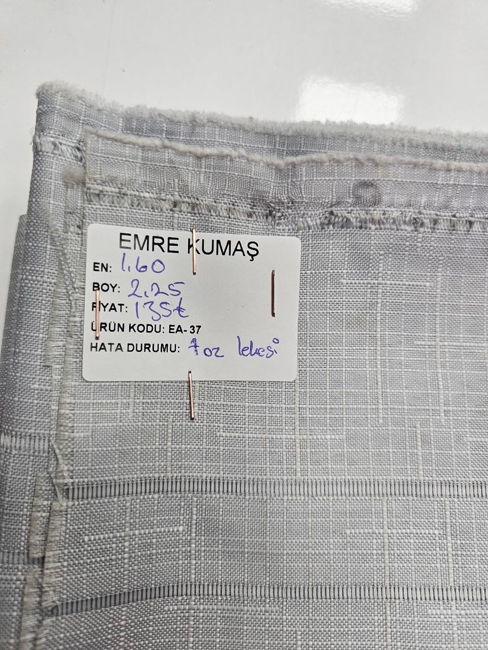 Gri Ajurlu İsveç Keteni Kumaş