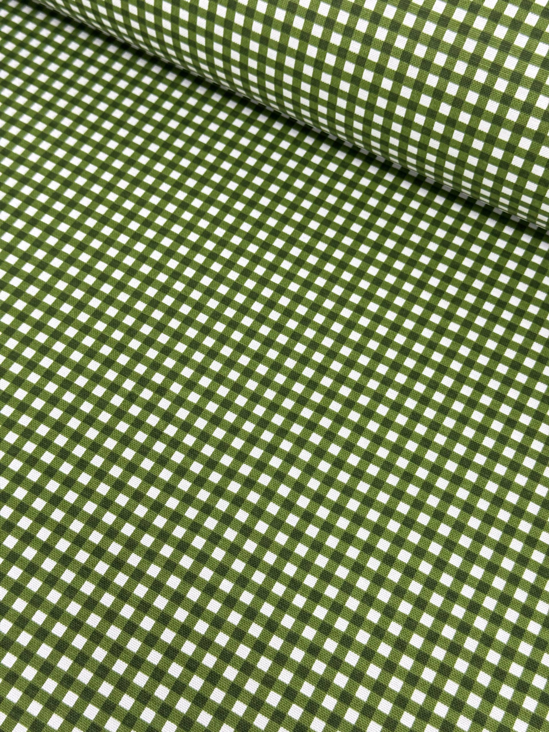 Brown Gingham Duck Fabric - Duck Cloth