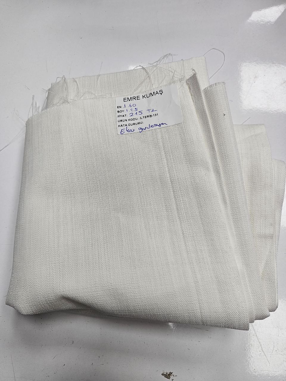 Ekru Renk Gardenya Kumaş