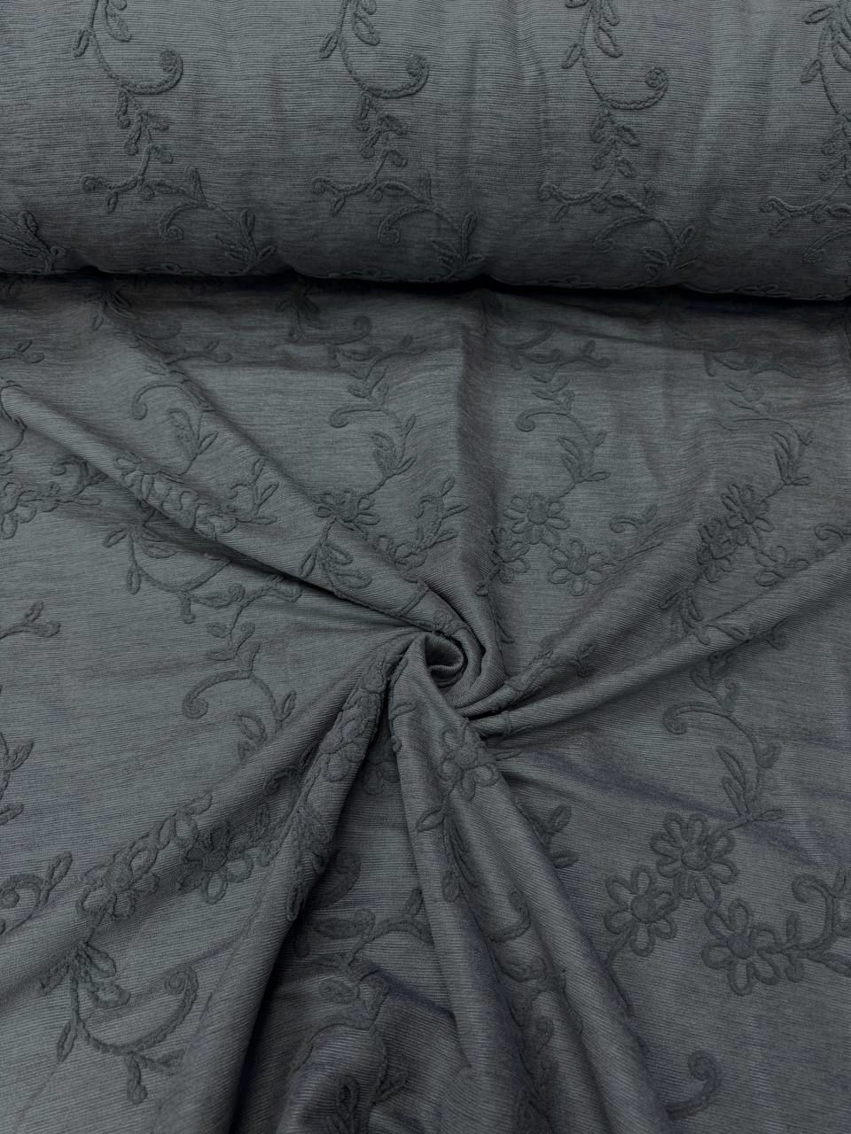 Antrasit Papatya Desen Nakışlı Hera Pike