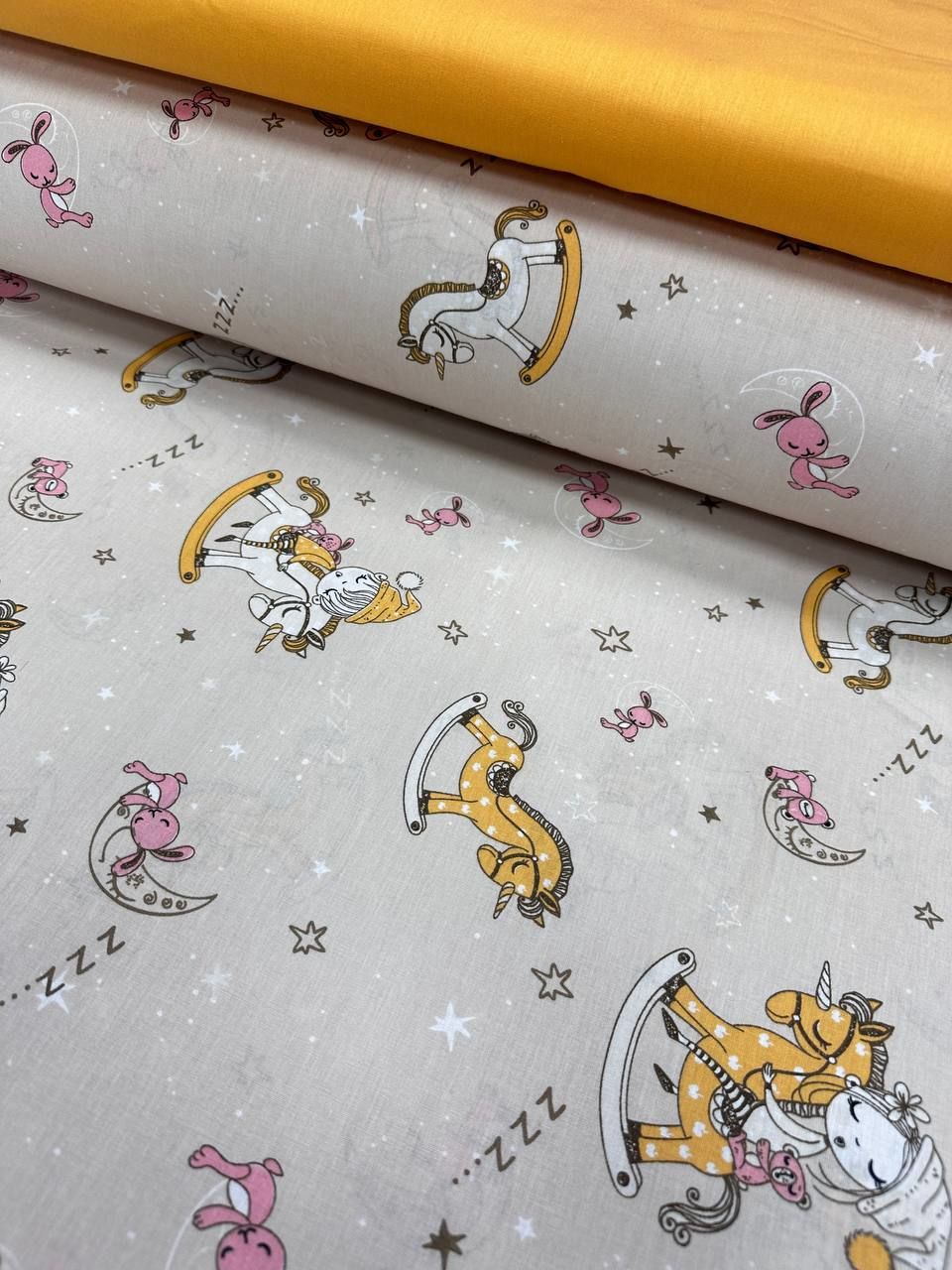 Uykucu Prenses Desenli Nevresimlik Poplin Kumaş