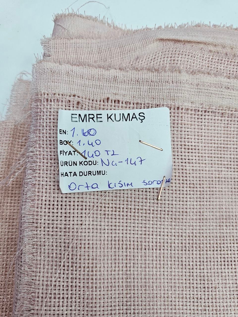 Pudra Renk Simsiz Linen Kumaş