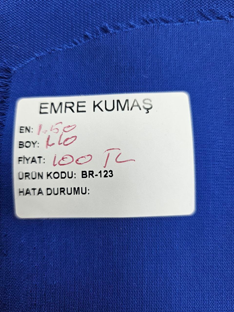 Saks Mavisi Krep Kumaş