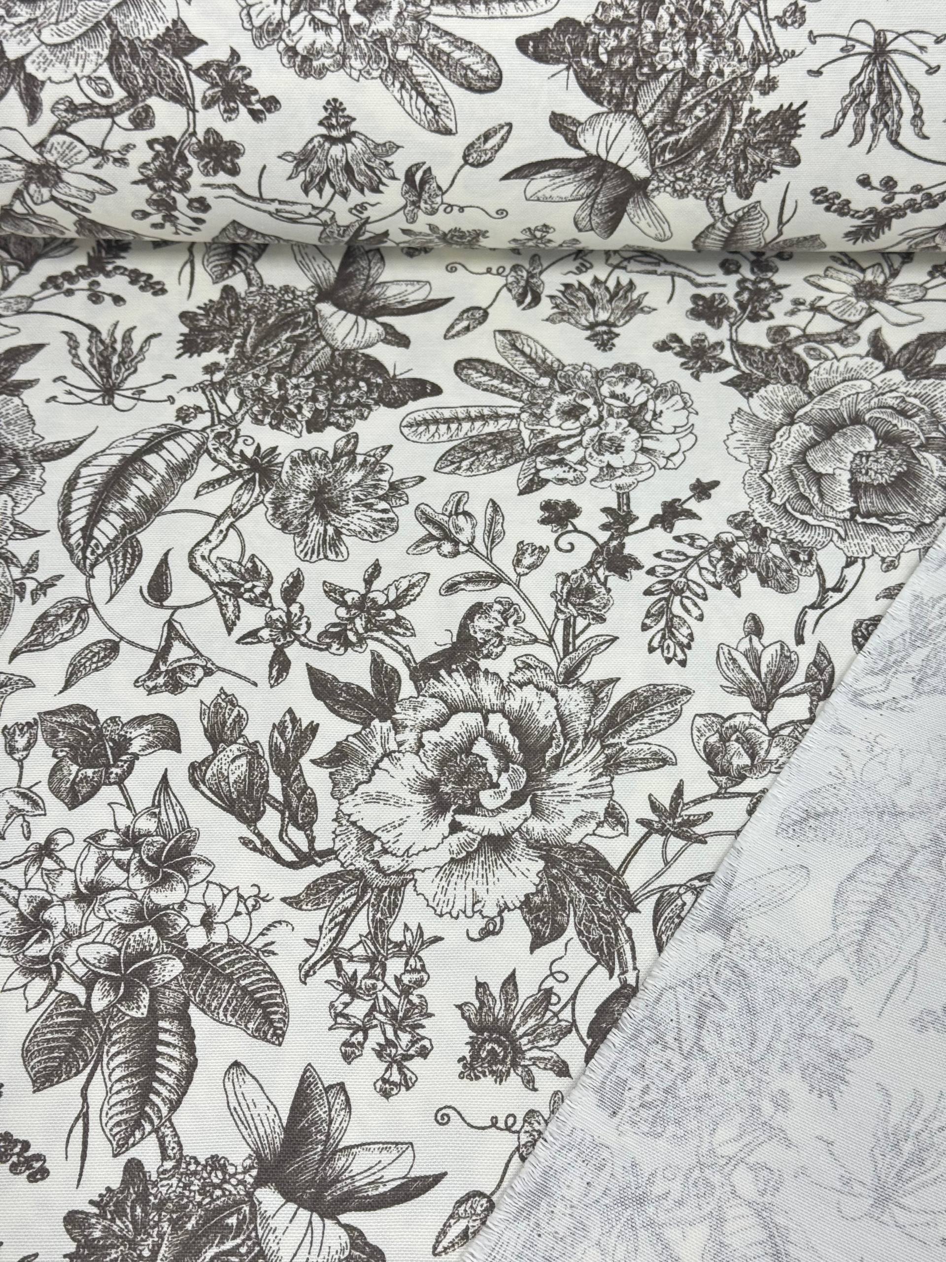 Black Checkered Duck Fabric - Duck Cloth