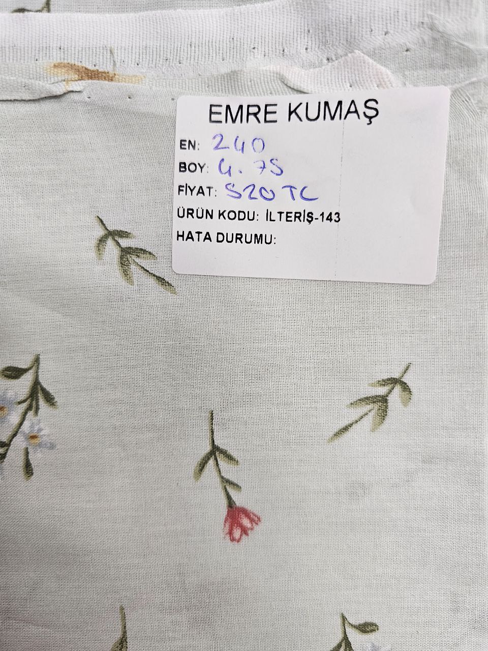 Desenli Nevresimlik Poplin Kumaş