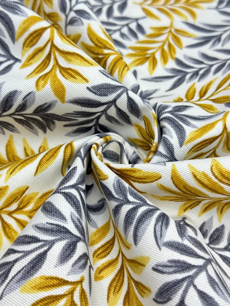 قماش بطة بنقشة غصن أصفر - قماش بطة