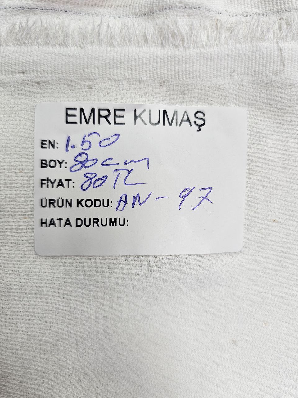 Beyaz Renk Giyimlik Krep Kumaş
