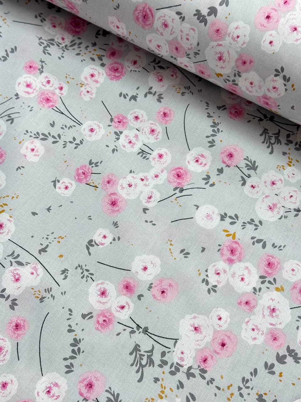 Wella Karahindiba Desen %100 Pamuk Nevresimlik Poplin Kumaş