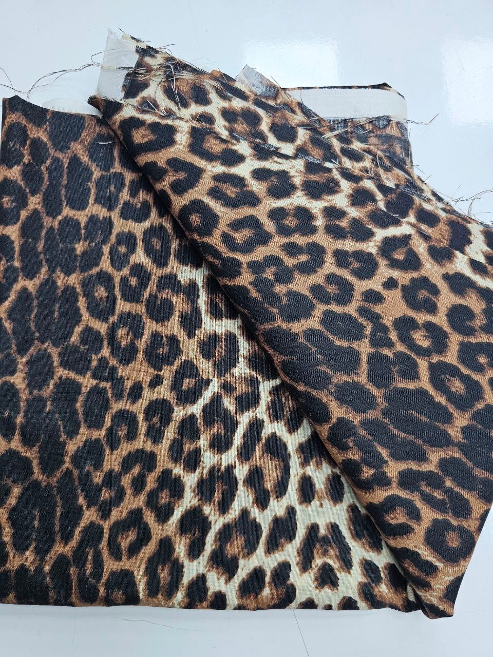 Leopar Desenli Nevresimlik Poplin Kumaş