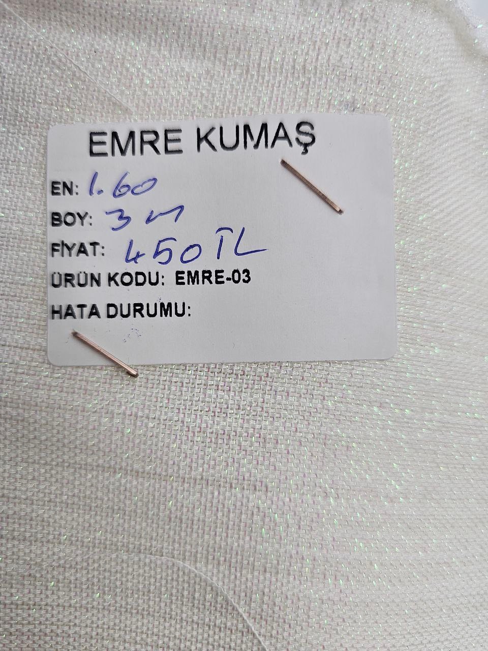 Ekru Renk Simli Gardenya Kumaş