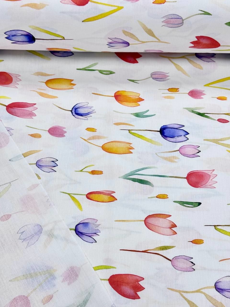 Digital Printed Tulip Patterned Duvet Cover Poplin Fabric