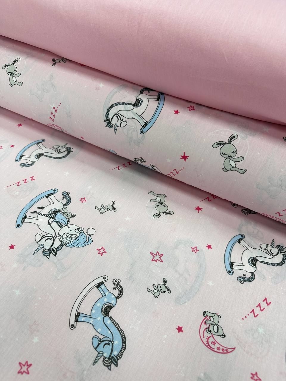 Uykucu Prenses Desenli Nevresimlik Poplin Kumaş