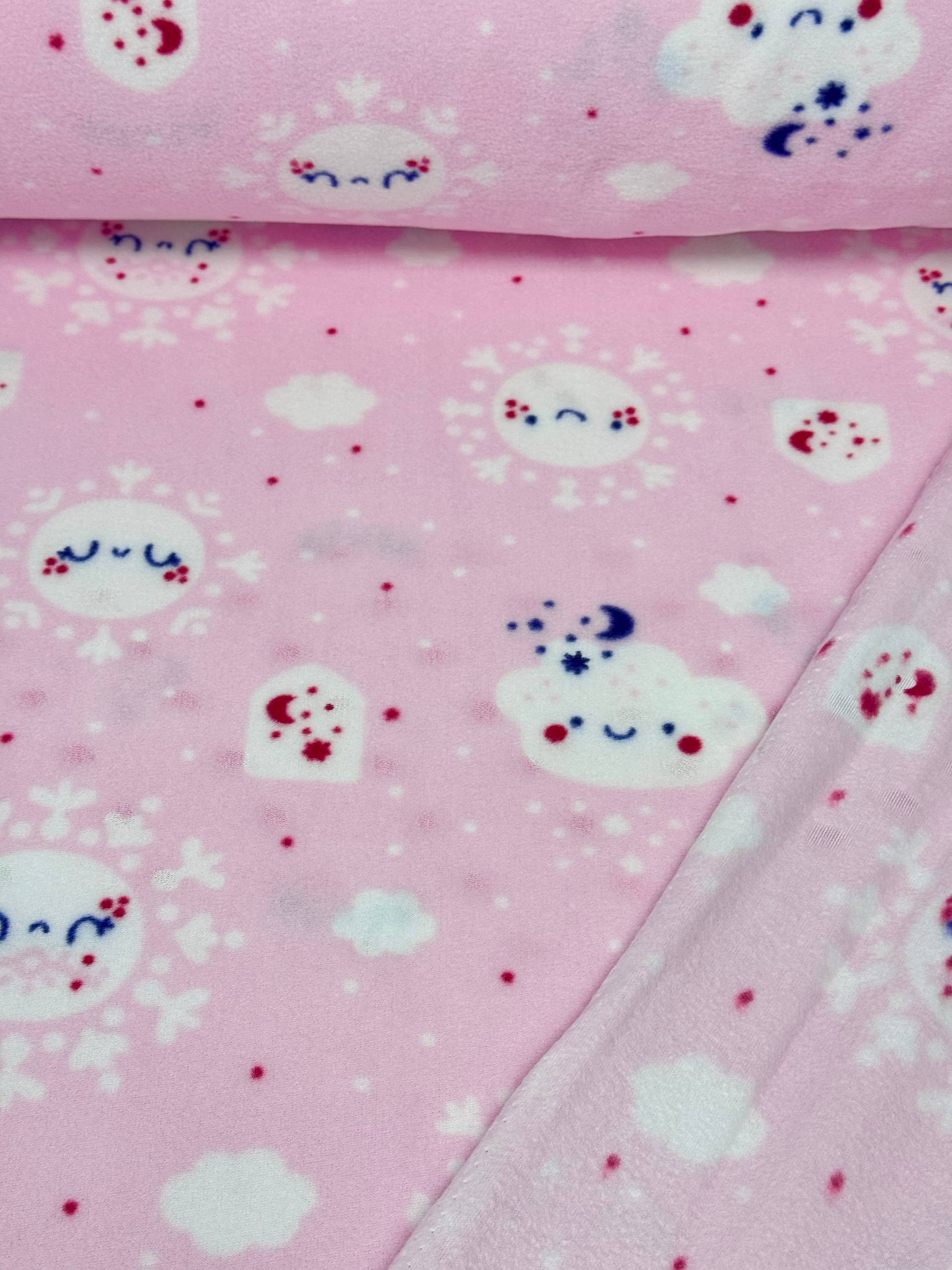 قماش صوف قطبي منقوش