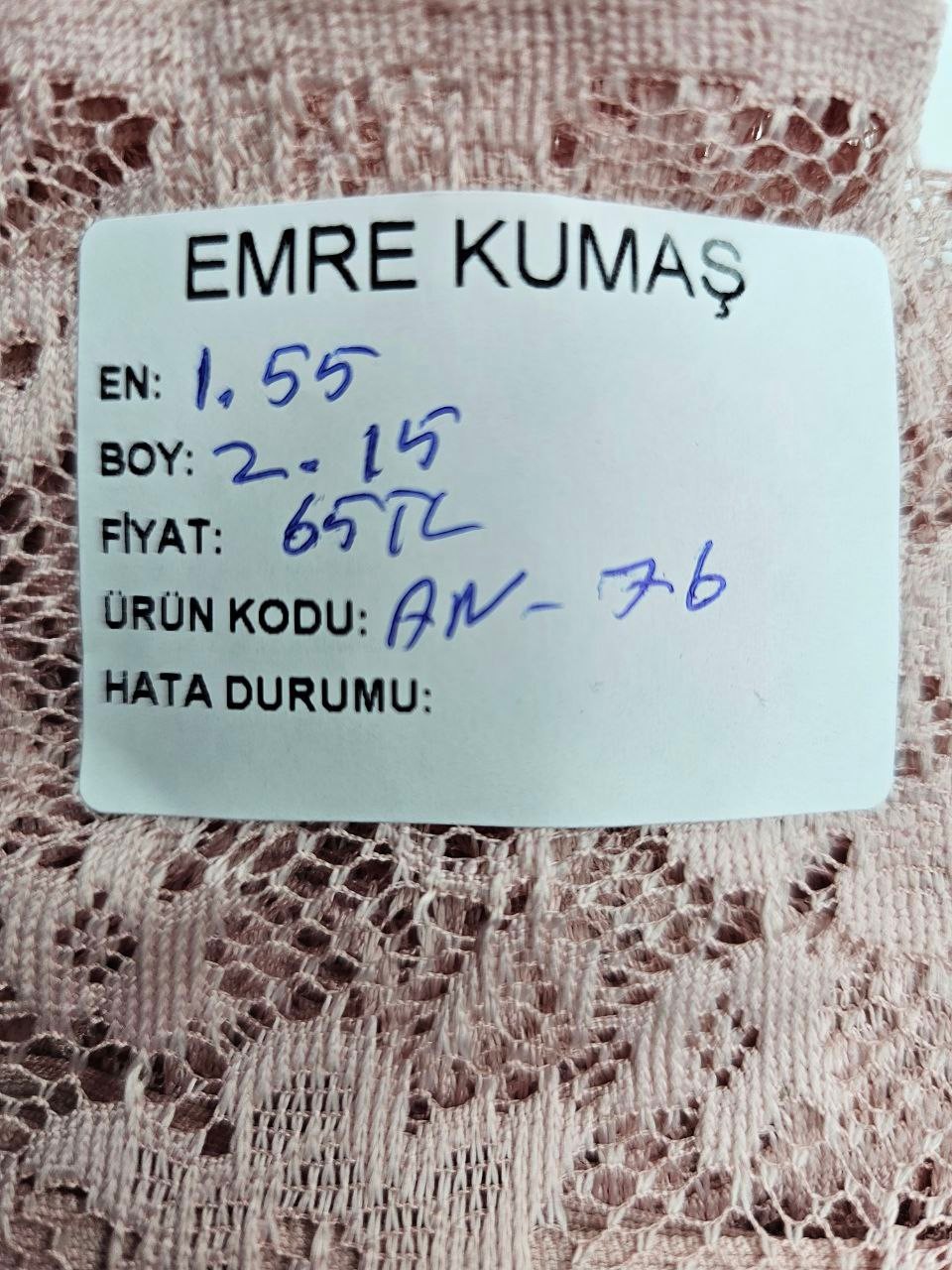 Mini Çiçek Desenli Güpür Kumaş