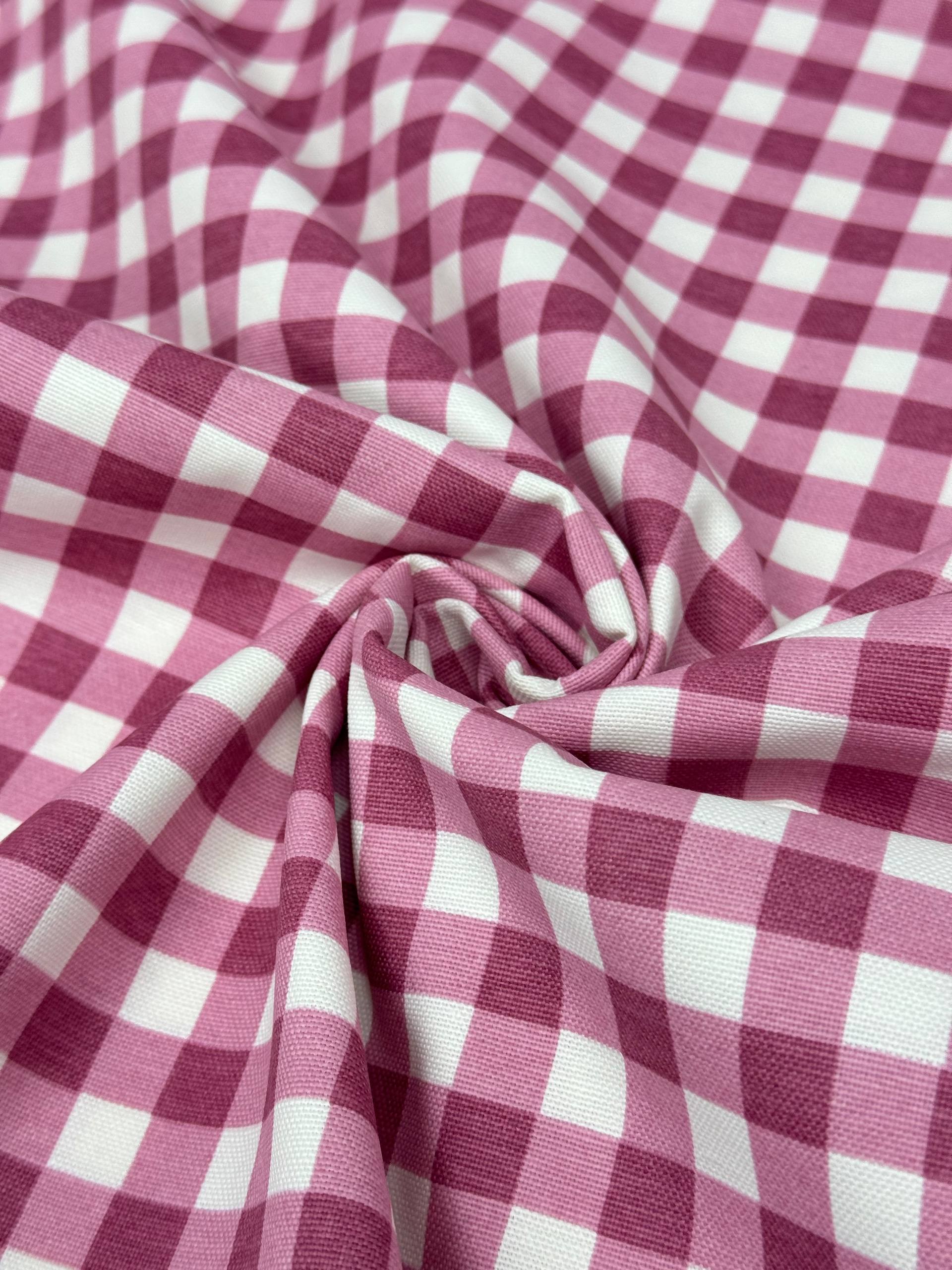 Black Checkered Duck Fabric - Duck Cloth