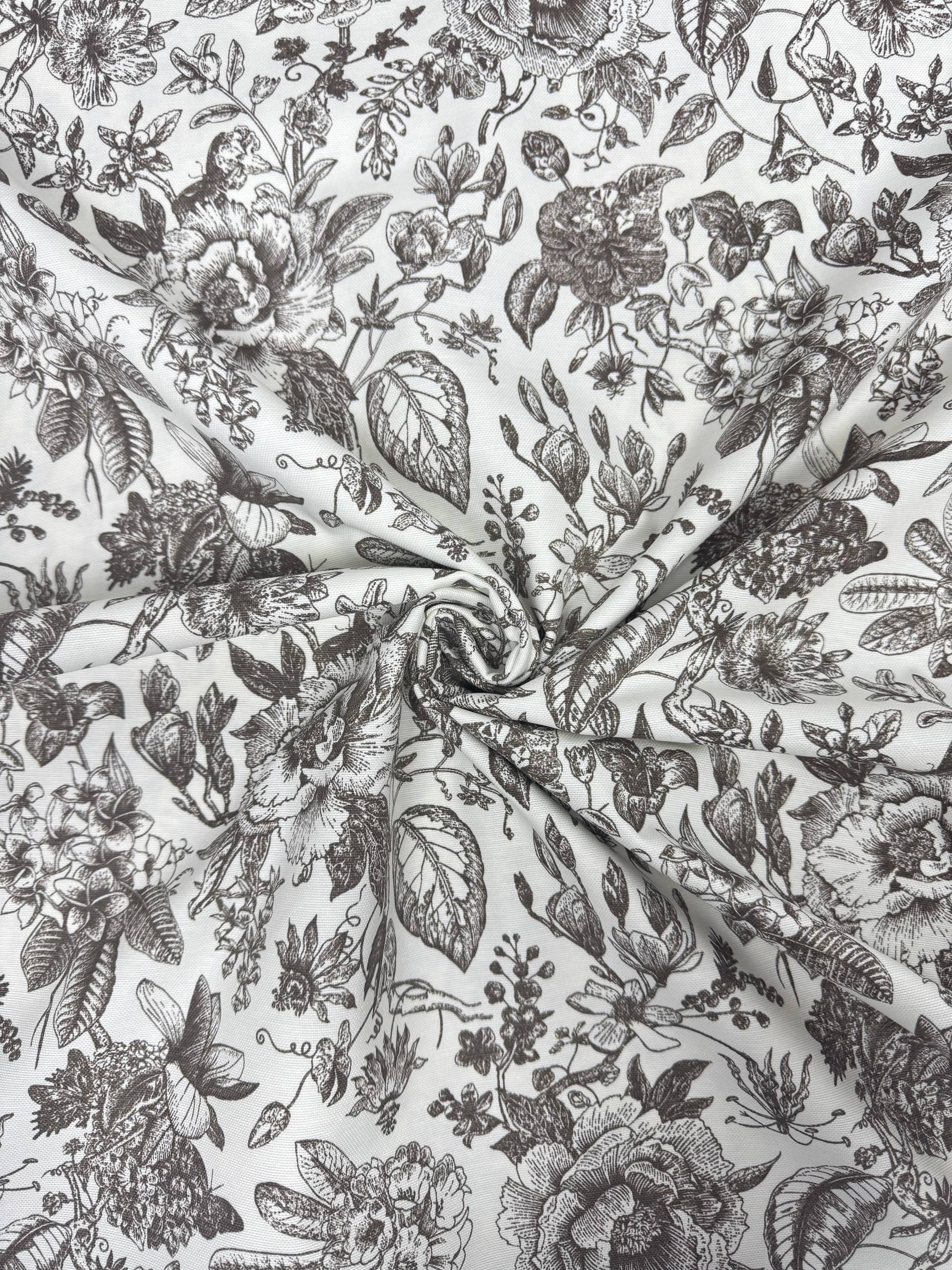 Black Checkered Duck Fabric - Duck Cloth