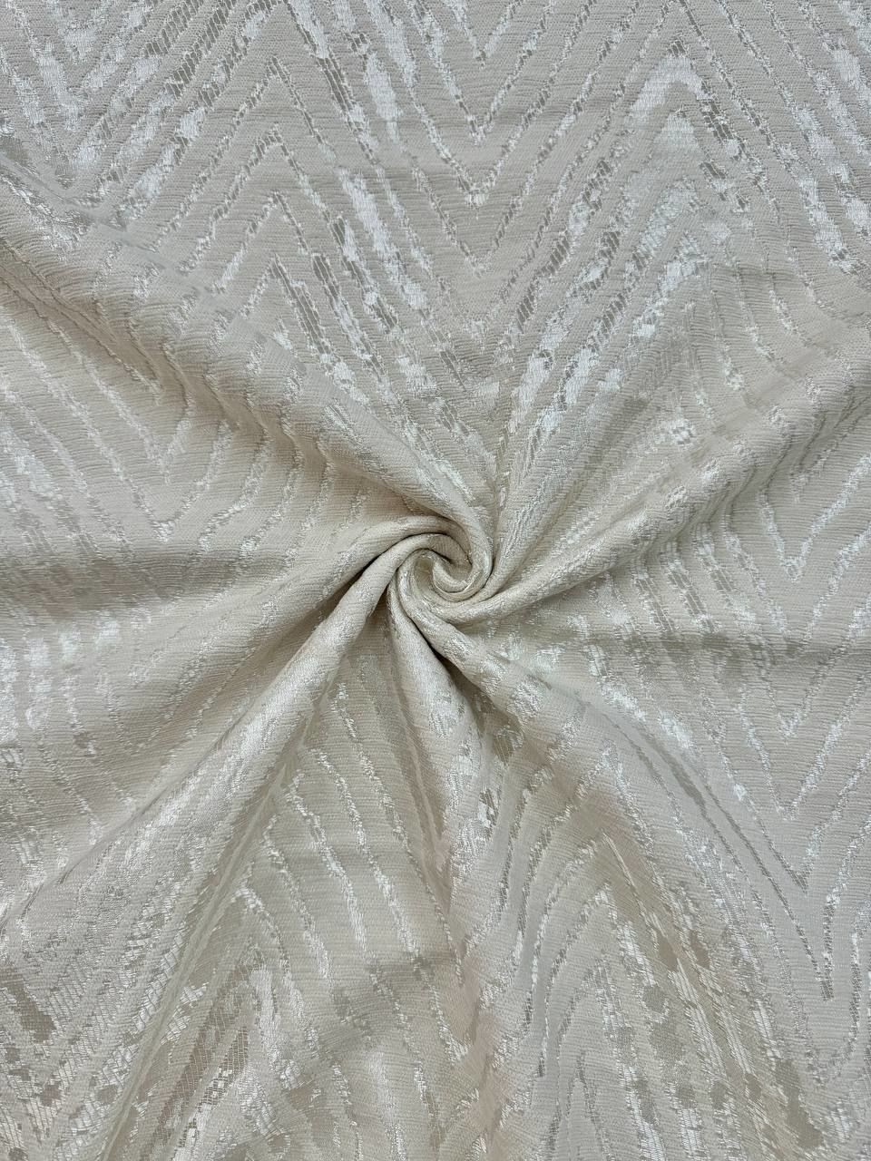 Kapuçino Zigzag Desenli Şönil Pike Kumaş