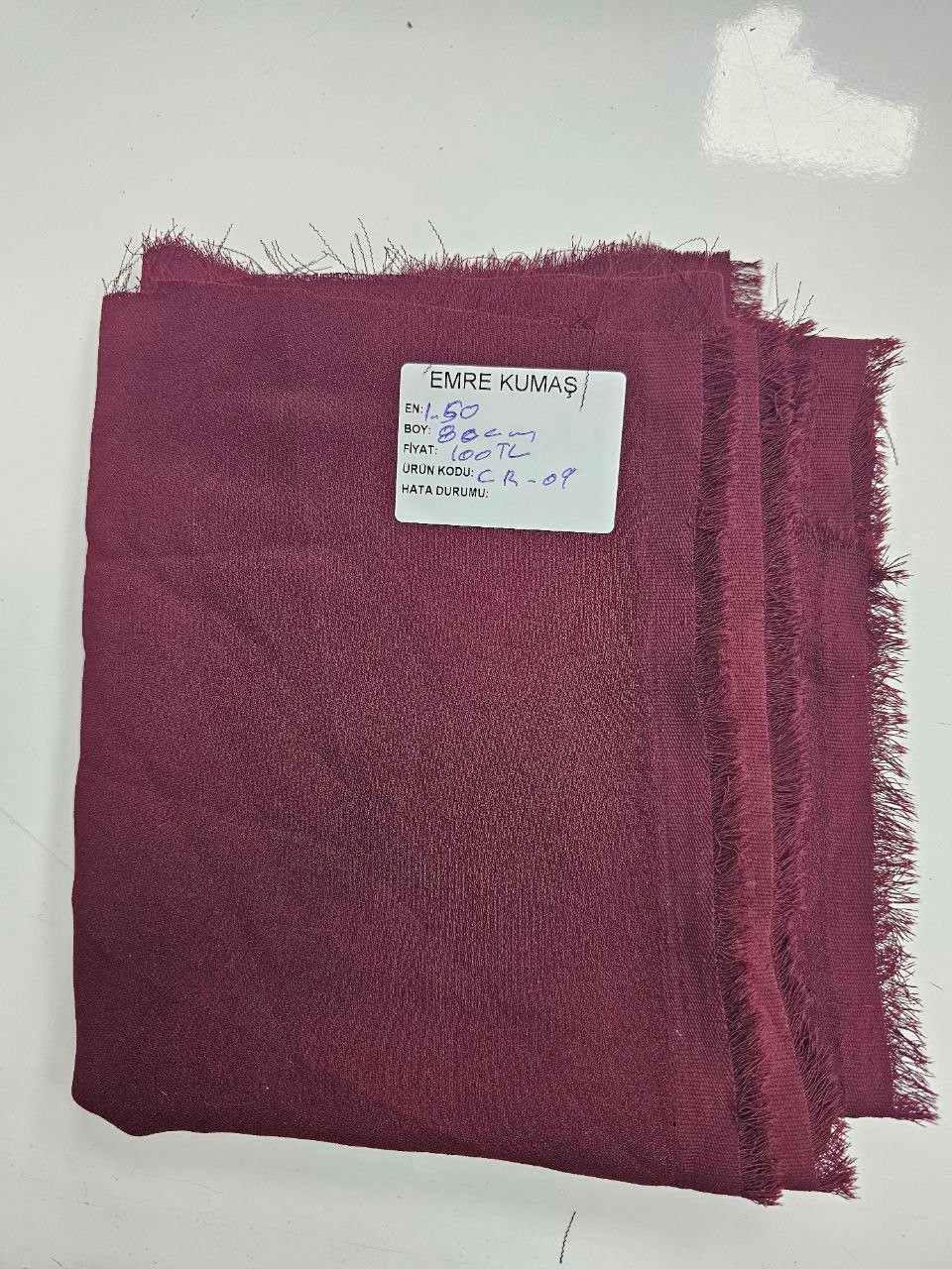 Mürdüm Renk Giyimlik Krep Kumaş