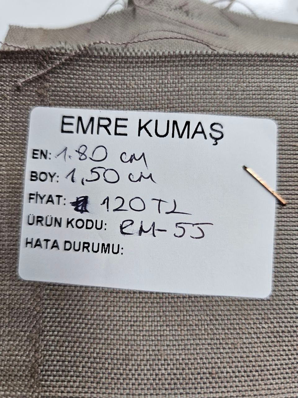 Taş Rengi Duck Kumaş
