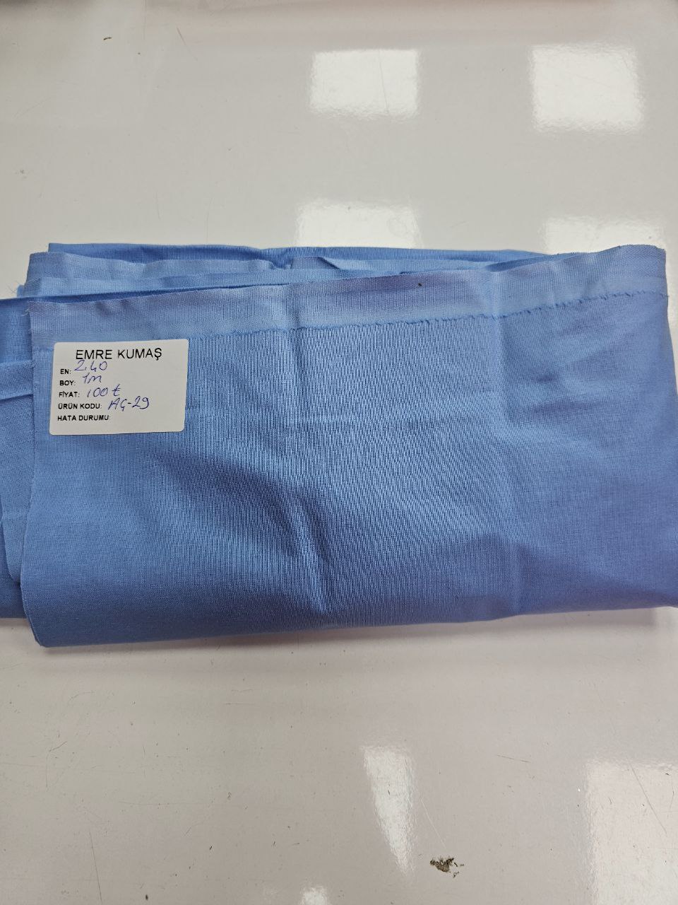 Bebe Mavi Renk Nevresimlik Poplin Kumaş