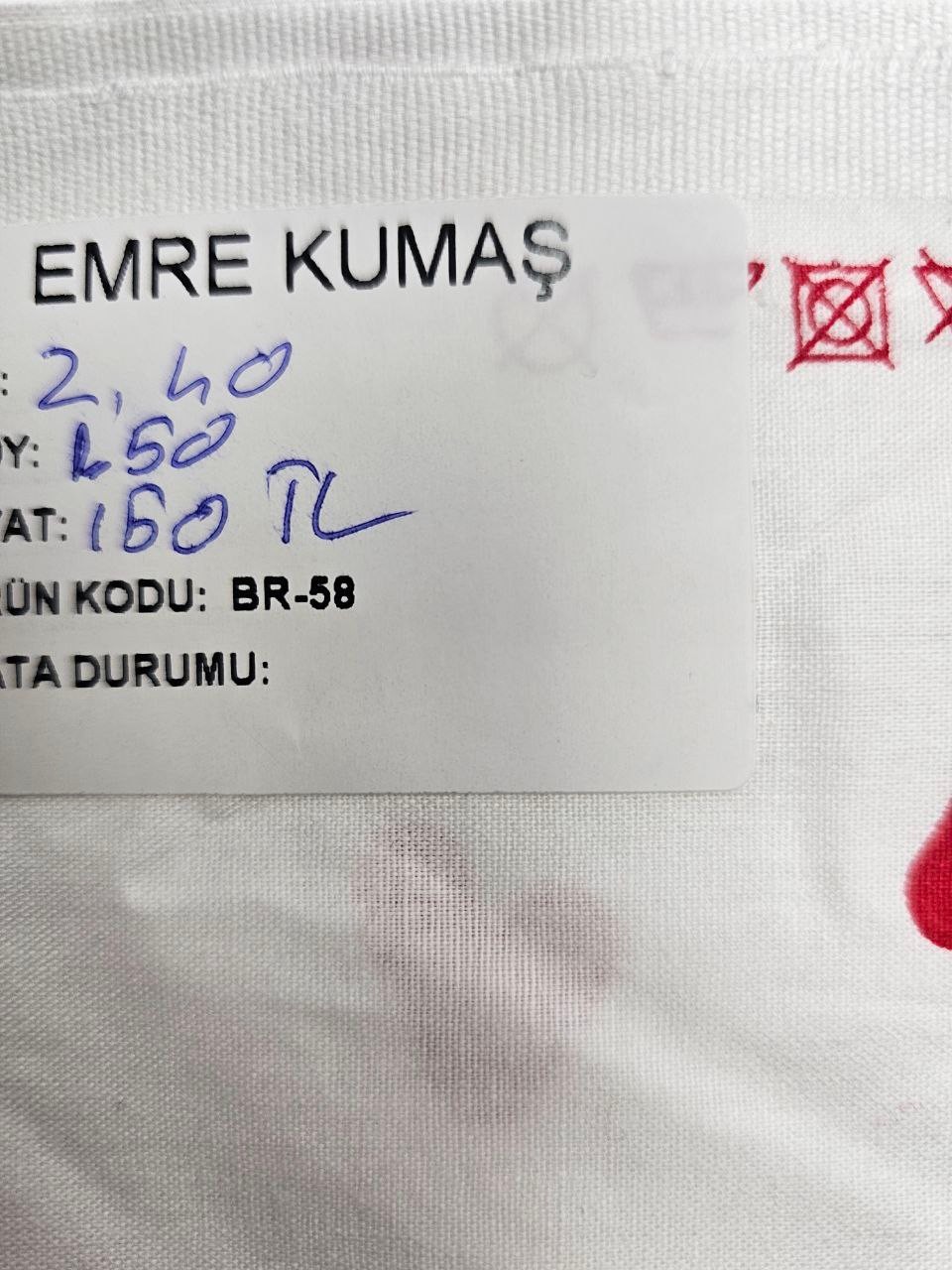 Kalp Desenli Nevresimlik Poplin Kumaş