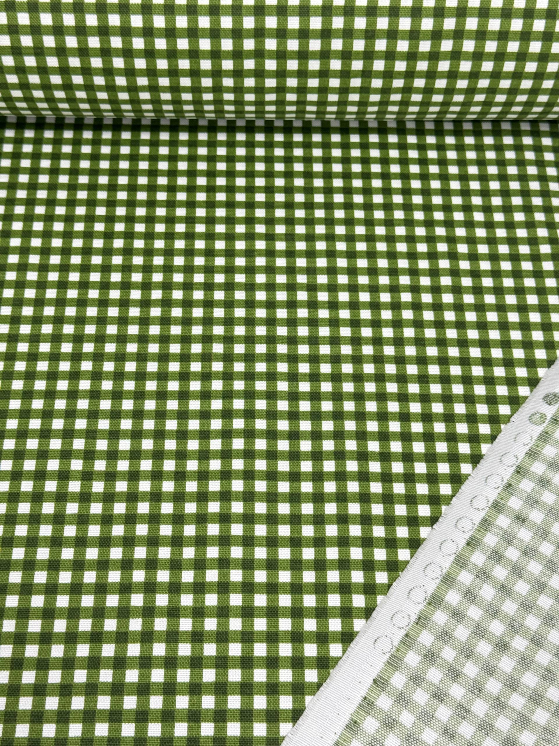 Brown Gingham Duck Fabric - Duck Cloth