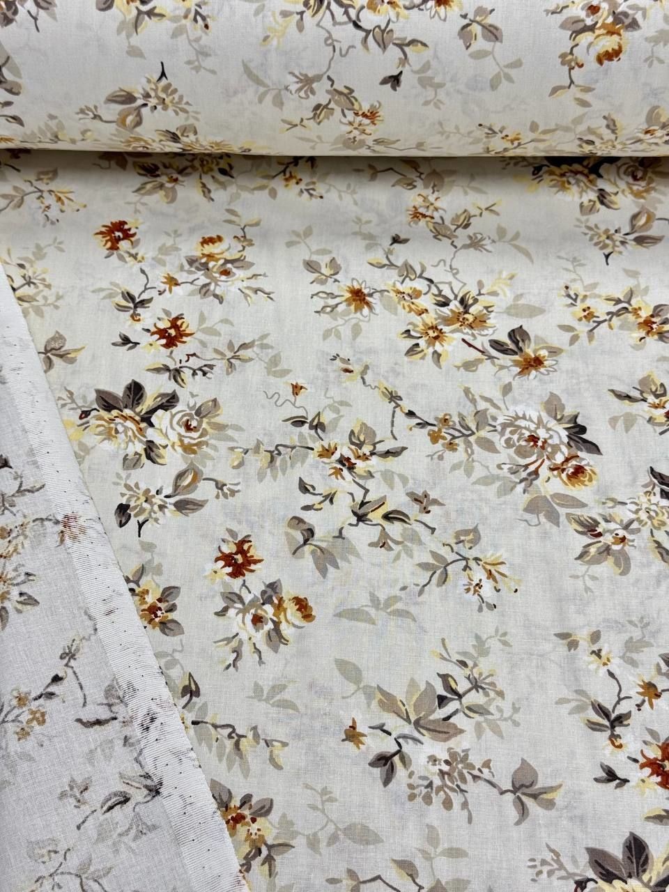 Wella Çiçek Bahçesi Desen %100 Pamuk Nevresimlik Poplin Kumaş