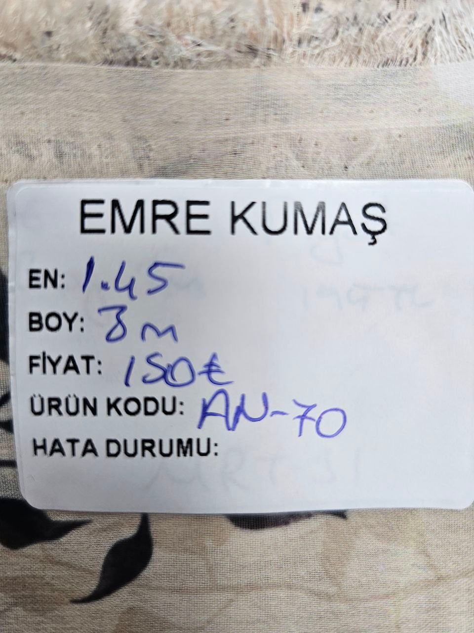 Gül Desenli Giyimlik Şifon Kumaş