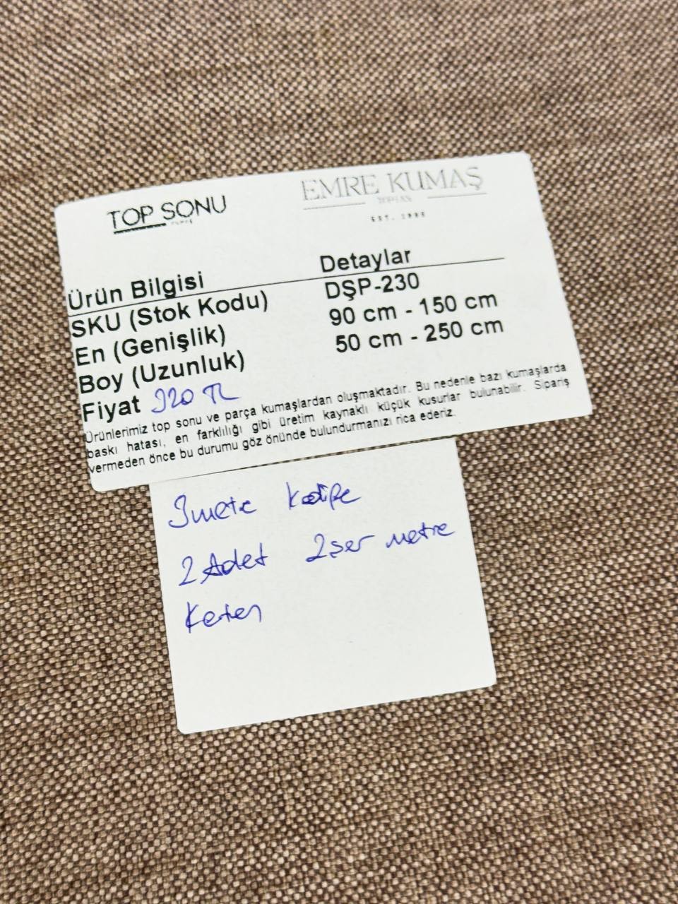 Kadife - Keten Döşemelik Kumaş - Döşemelik Paket Kumaş