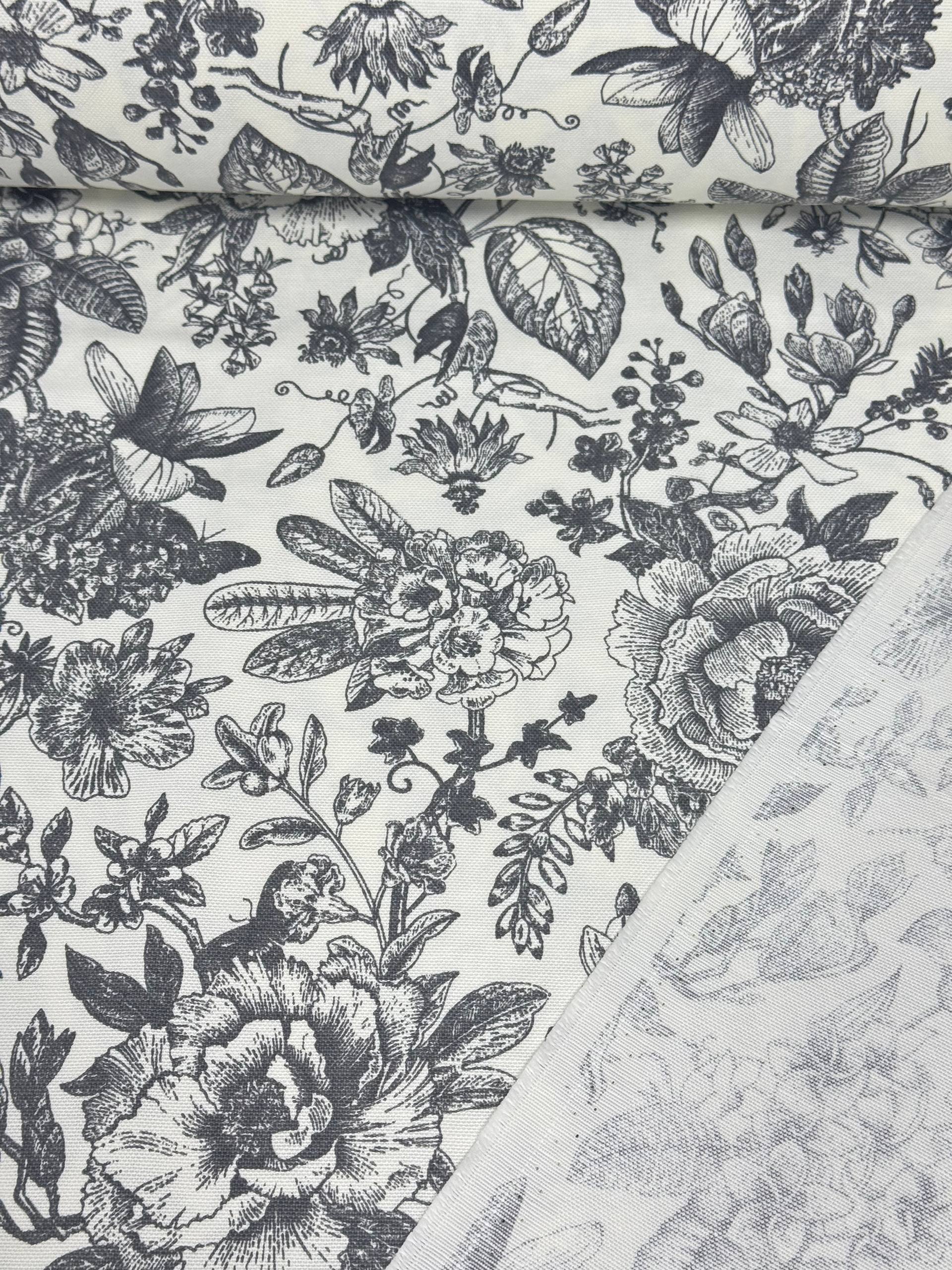 Black Checkered Duck Fabric - Duck Cloth