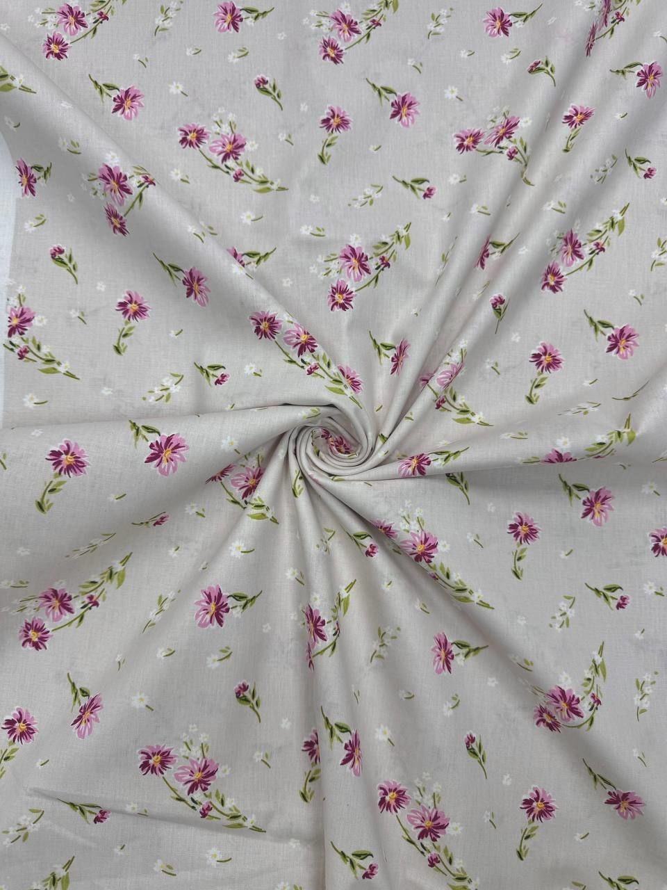 Poplin Duvet Cover Fabric with Tiny Flower Pattern