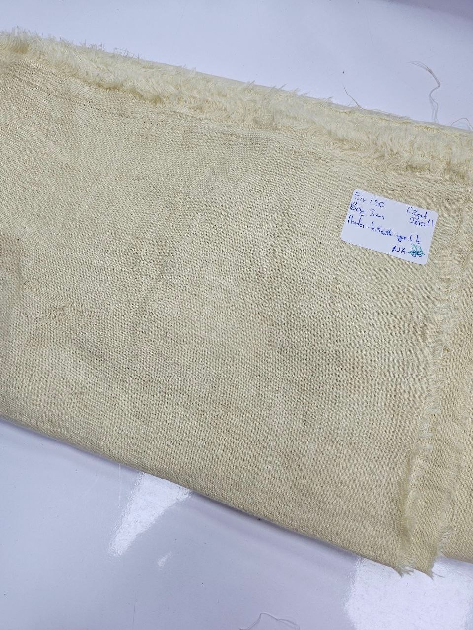 Soft Sarı Renk Giyimlik Keten Kumaş