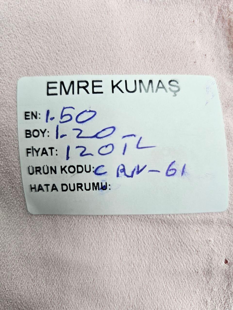 Pudra Pembe Renk Giyimlik Krep Kumaş