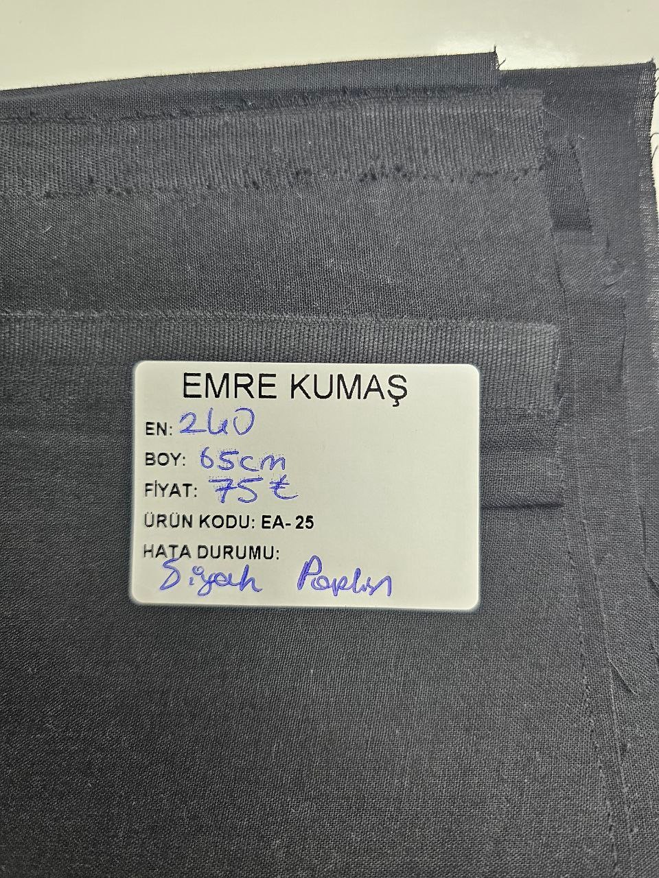 Siyah Renk Nevresimlik Poplin Kumaş