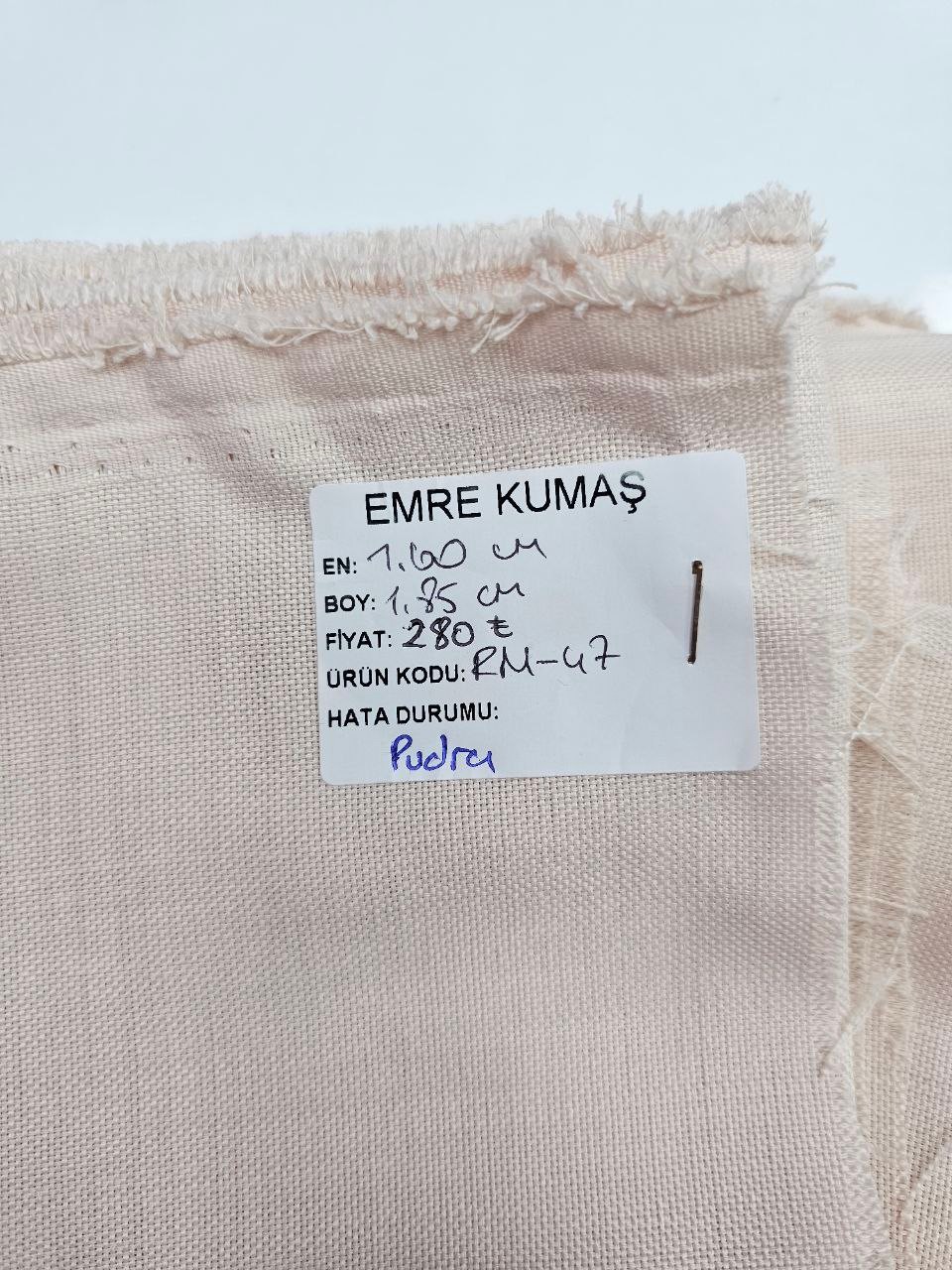 Pudra Renk Simsiz Gardenya Kumaş