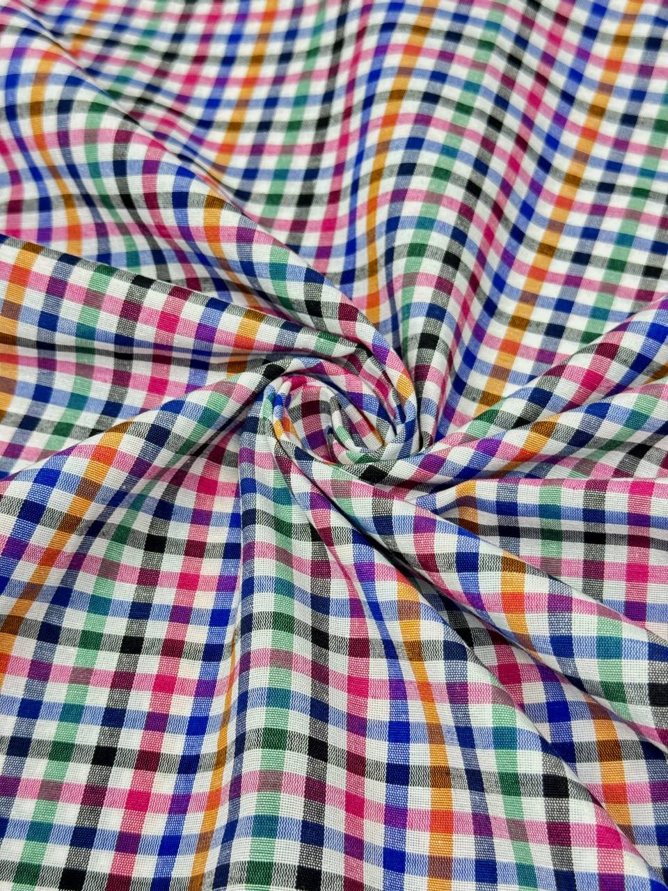 Yellow Gingham Zephyr Fabric