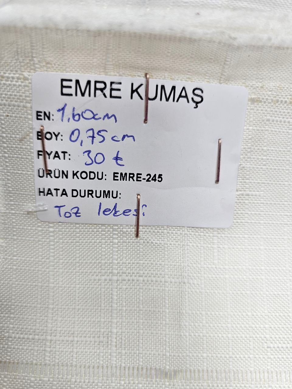 Ekru Ajurlu İsveç Keteni Kumaş