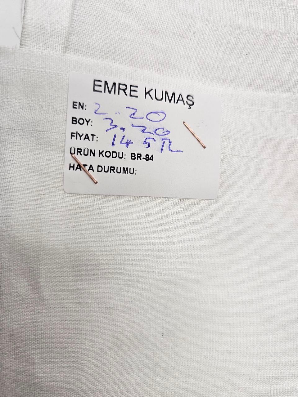 Beyaz Renk Amerikan Bezi Kumaşı