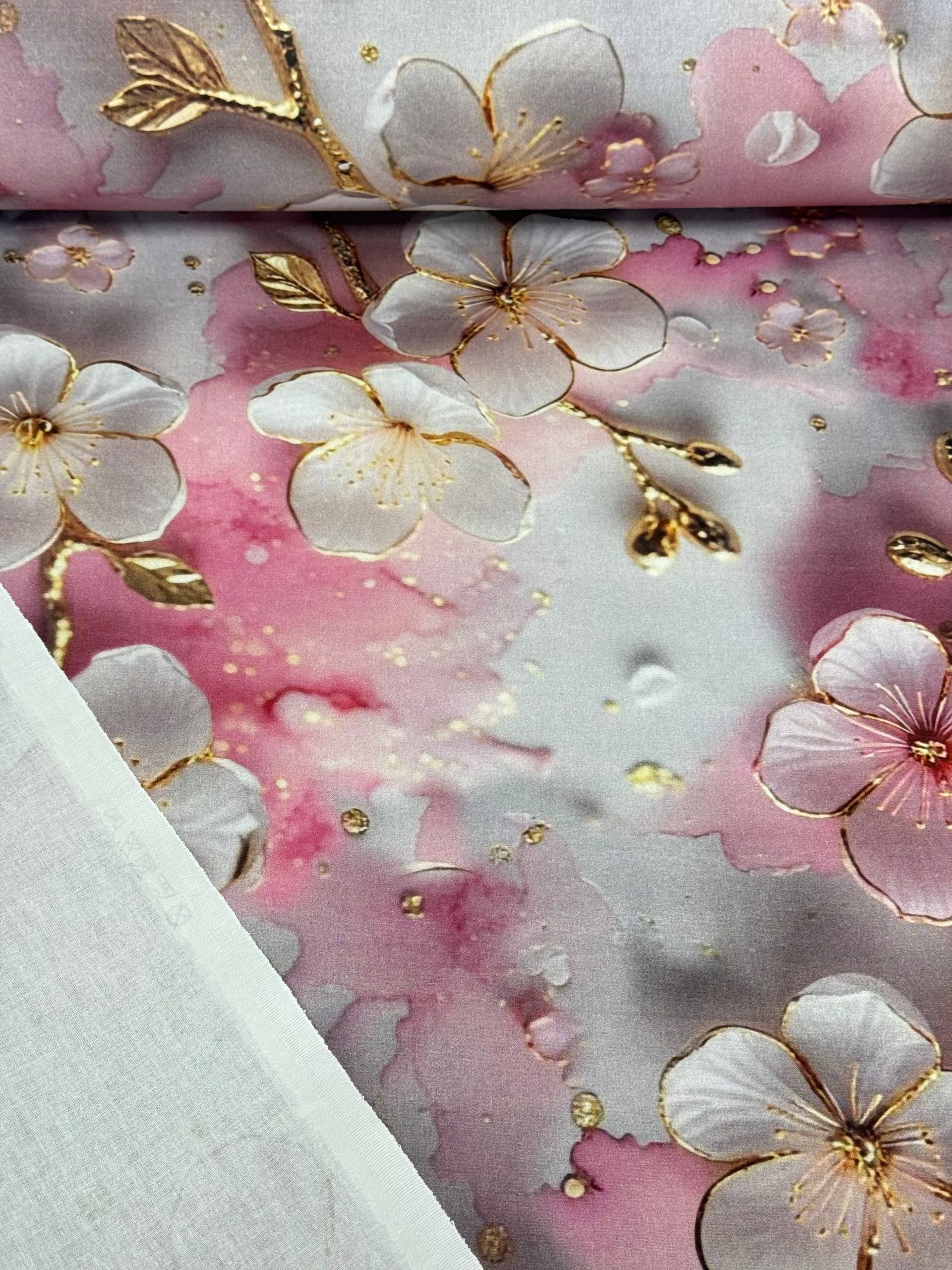 Dijital Baskı Desenli Nevresimlik Poplin Kumaş