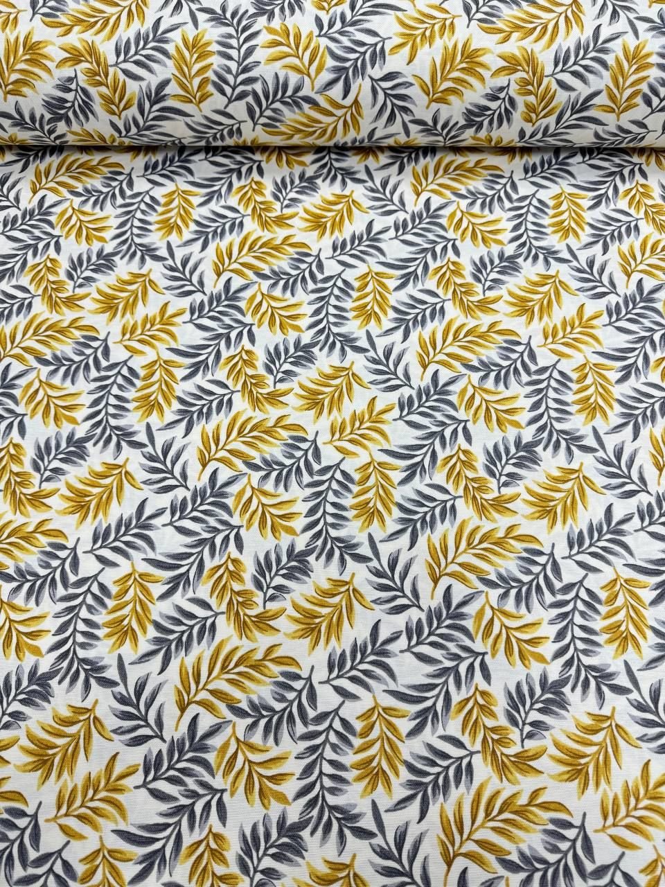 قماش بطة بنقشة غصن أصفر - قماش بطة