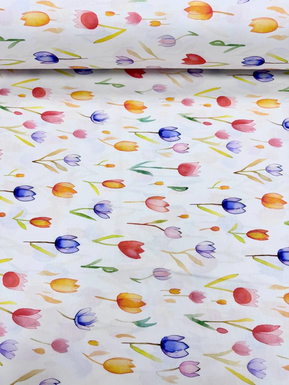 Digital Printed Tulip Patterned Duvet Cover Poplin Fabric