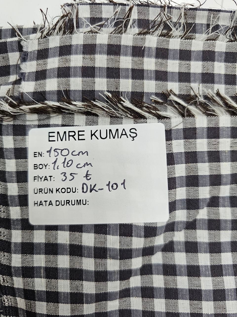 Antrasit Kareli Zefir Kumaş