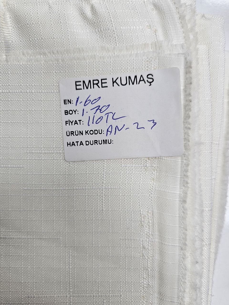 Ekru Ajurlu İsveç Keteni Kumaş