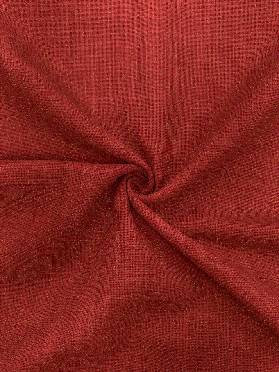 Kırmızı Simli Linen Kumaş