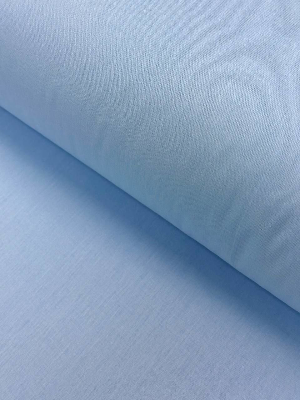 Açık Mavi Nevresimlik Organik Poplin Kumaş