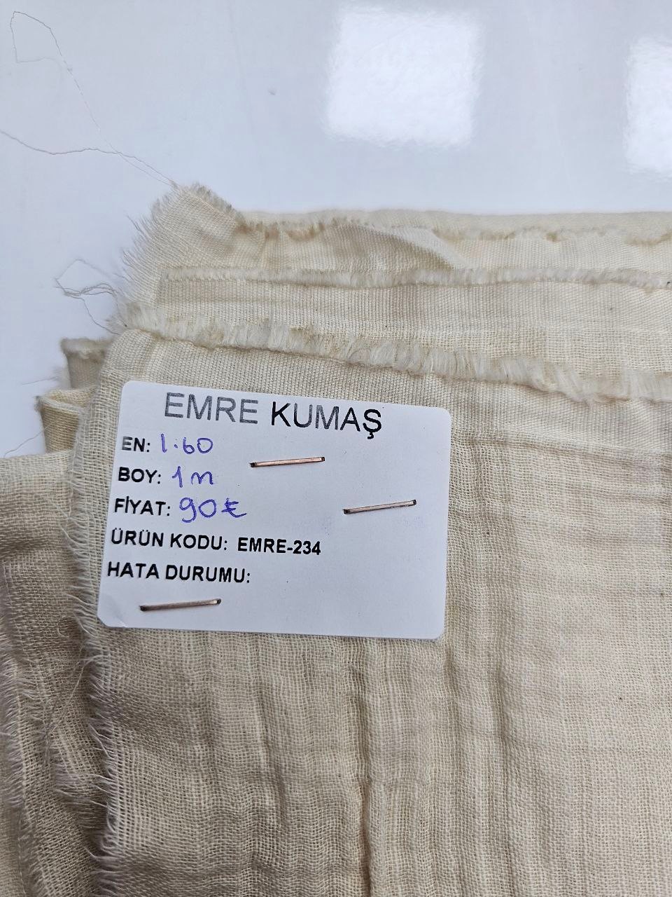 Kauçino Renk Giyimlik Müslin Bezi Kumaşı