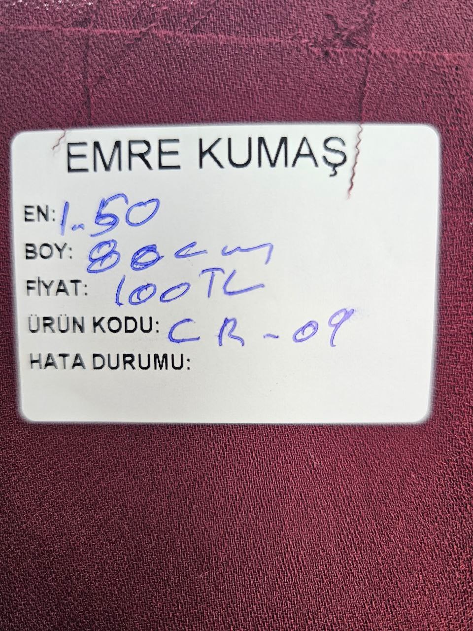 Mürdüm Renk Giyimlik Krep Kumaş